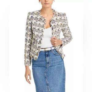 L'AGENCE Angelina Woven Crop Jacket size 0